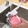 Pack of 8 Cleaning Brush with Long Handle Plastic Scrubber Beverage Milk Bottle Glass Tube Brushes Household for Oven Straws