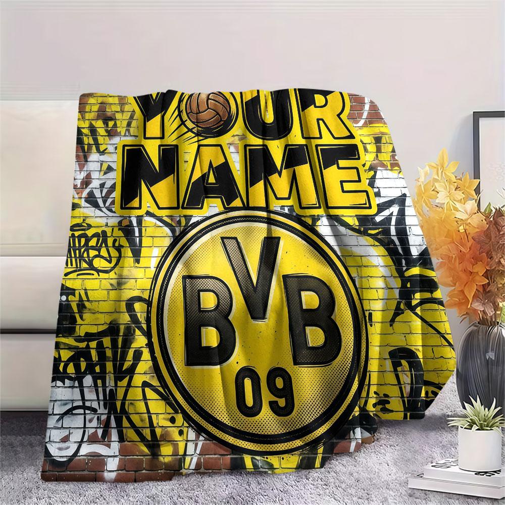 Custom Name,BVB Printed Flannel Blanket, Soft Throw for Bedroom Sofa, Washable, Christmas Present, Great Gift.