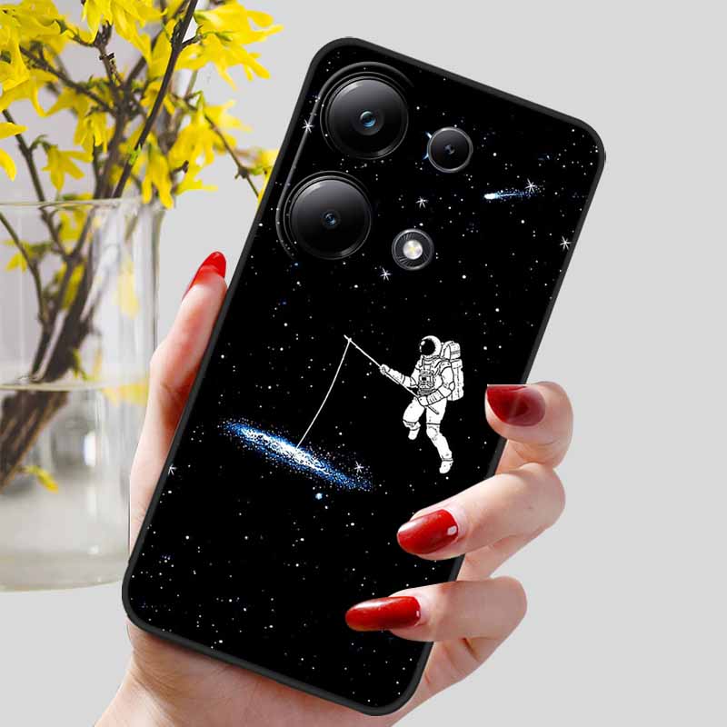 For Xiaomi Redmi Note 13 Pro 4G Case Black Silicon TPU Shockproof Soft Cover For Redmi Note13 4G 2024 Protect Capa 13Pro Coque