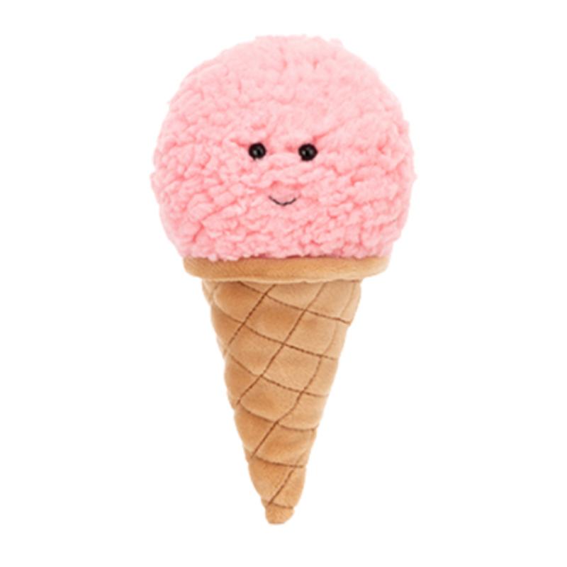 

JELLYCAT Fun Food Series Charming Strawberry Ice Cream Cute Doll Plush Doll 18cm Tall