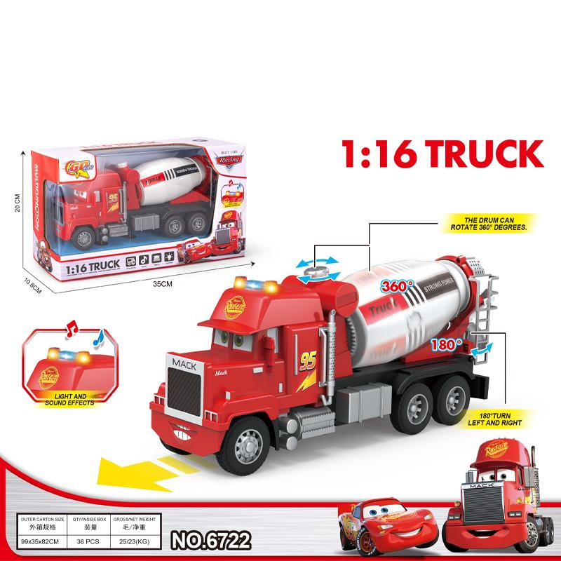 1:16 Anime Pixar Cars Toy Set Lightning Mcqueen Super-Liner Fire Engine Model Parent Child Interactive Toy Desktop Ornament Gift