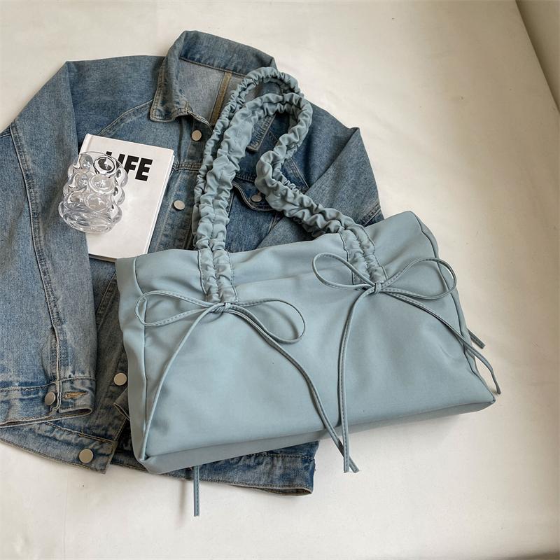 

Жіноча сумка під пахвами Плісирована сумка на плече великої місткості синій