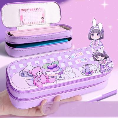 Large Capacity Pencil Case Portable Pen Case New Storage Box  Student School Supplies