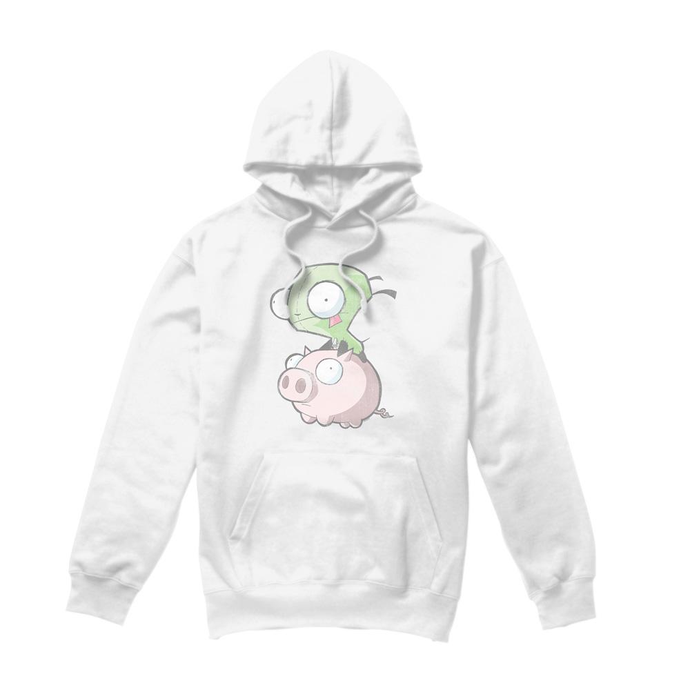 Invader Zim Mens Gir & Pig Hoodie