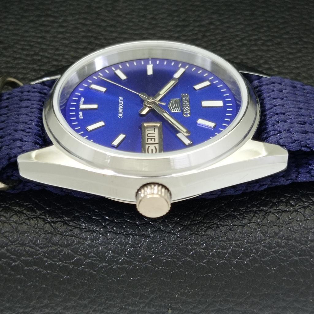 AUTOMATIC VINTAGE REFURBISHED SEIKO 5 JAPAN MENS BLUE COLOR DIAL WATCH a440623-9 Sk-a440623-1