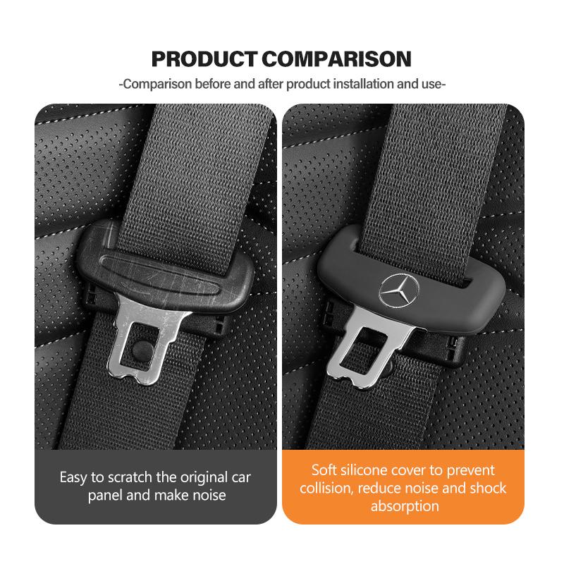 2pcs Car Safety Belt Protection Clip Seat Belt Lock Accessories For Mercedes Benz C180 C300 W124 W176 C200 C260 GLC CLE CLA AMG