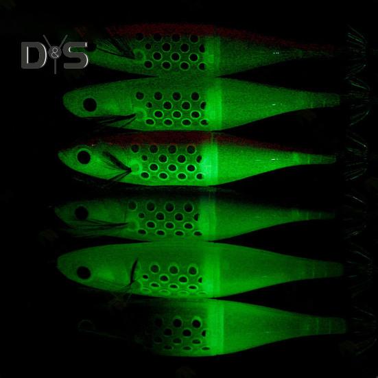 12CM/10G Luminous Shrimp Bait with Squid Jig Hook Realistic Bionic Artificial Lure Saltwater Freshwater Bass Walleye Trout Fishing Accessories