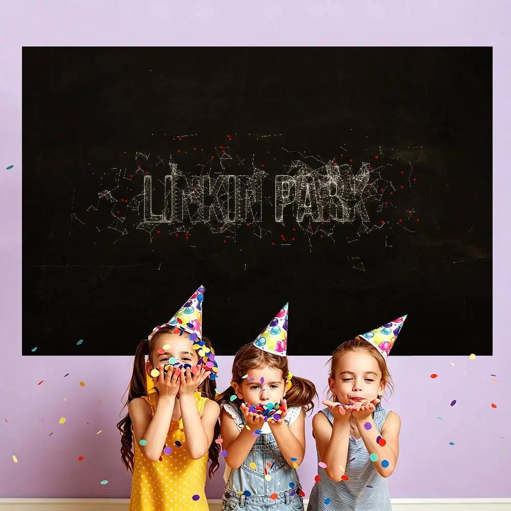L-Linkin Park Hintergrund Kindergeburtstagsparty Alles Gute zum Geburtstag Schlafzimmer Sofa Dekoration Banner