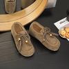 Retro Fashion Versatile Baotou Women's Autumn New Thick-soled Heightening Baotou Doudou Shoes