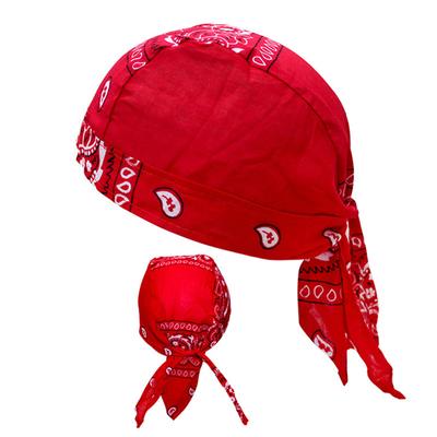 Gorro tipo bandana de algodón unisex con estampado Durag para hombre y mujer, pañuelo para la cabeza pirata