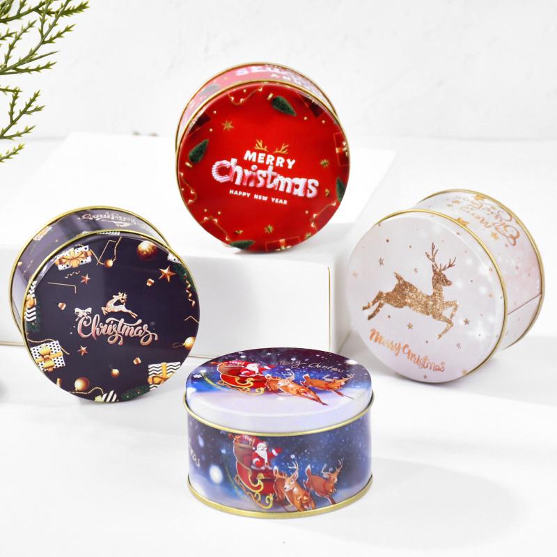 6/1 buc Cutie Cadou Crăciun Cutie Metalică Staniu Bomboane Fursecuri Ambalaj Cutie Recipiente Cadou Anul Nou Copii Decor Consumabile Petrecere Crăciun Navidad