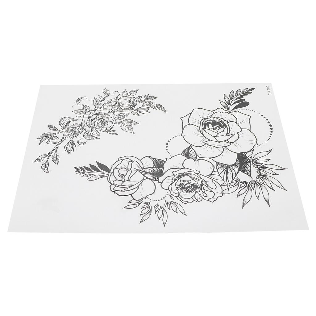 Temporary Tattoo Sticker Arm Chest Back Leg Waterproof Women Flower Tattoo StickerTH‑400