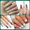 75/150Pcs Reusable Space Nail Forms Transparent French Tip Forms NEW Poly Gel Forms  Home Salon