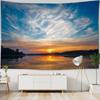 Beach Starry Tapestry Home Decor Living Room Natural Moon Sea Landscape Tapestry Fabric Hippie Wall Hanging Tapestry tapiz