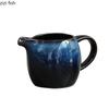 Kiln Changes Creative Ceramic Milk Jug with Handle Restaurant Steak Sauce Pot Milk Pot Gravy Boats Kitchen Retro Seasoning Tools