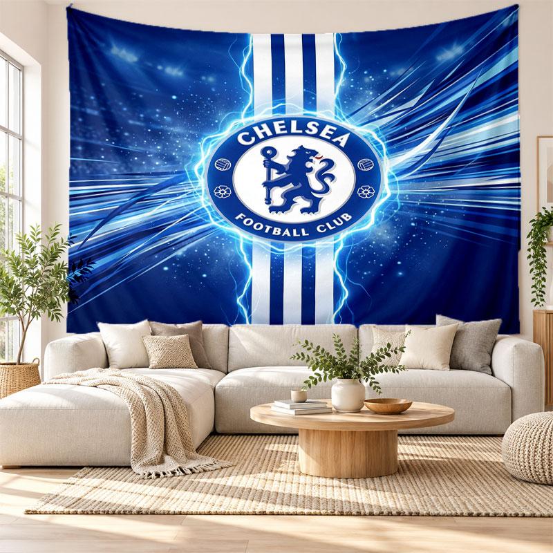 Chelsea FC Wall Tapestry, Soft Fabric Wall Hanging, Decorative Backdrop For Bedroom Home Wall Art