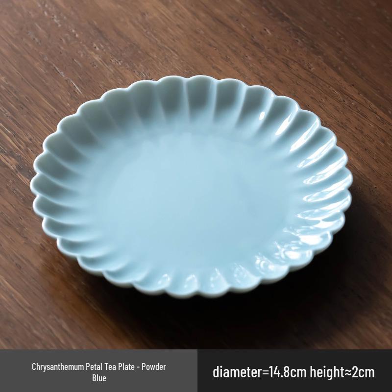 Exquisite Chinese Round Dessert Plate - Perfect for Snacks, Tea, Fruit, or Cakes