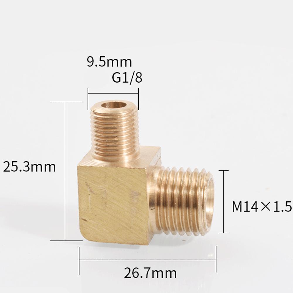 M12 M14 M16 M18 Metrico 1/8" 1/4" 3/8" 1/2" BSP Maschio Gomito a 90 Gradi Raccordo Tubo in Ottone Connettore Accoppiatore Acqua Gas Olio