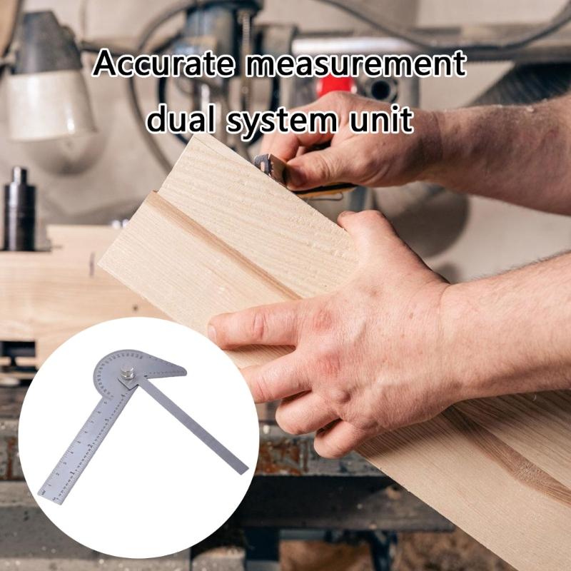 Steel Protractor with Clear Scale Easy Carry  9cm 4 Inch Protractor Easy to Carry for Students Engineers DIY Enthusiasts