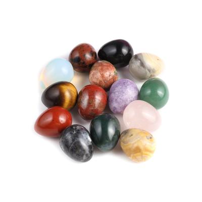 5Pcs, Reiki Healing Crystal Ornament Decoration, Energy Natural Stone Gemstone Handmade Eggs Home Decor for Easter, Christmas, Thanksgiving Gifts
