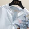 Women's Korean Style 3D Floral Short-Sleeve Blouse