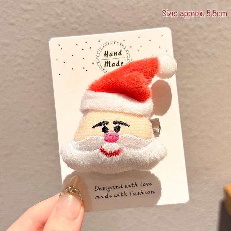 

2025 Cute Santa Claus Plush Brooch for Women - Christmas Cartoon Pin for Sweater or Scarf