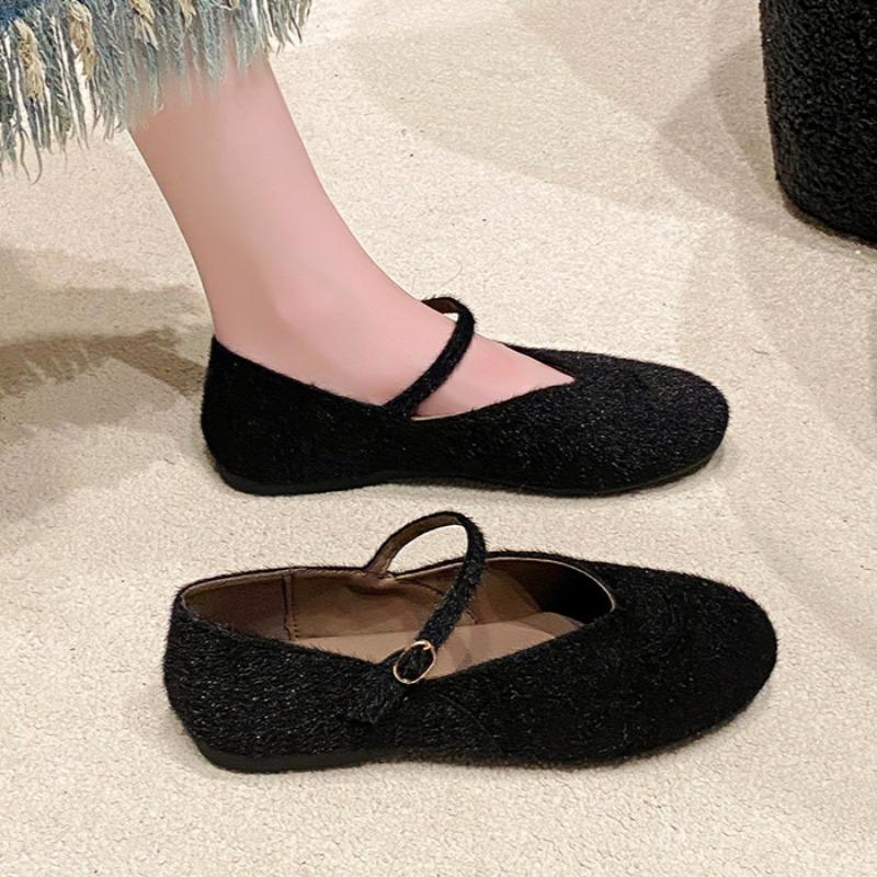 Leoparden Ballerinas Fell Damen Mary Janes Schuhe Marke Herbst Neu Freizeitschuhe 2025 Trend Ballerinas Modedesigner Zapatos Mujer