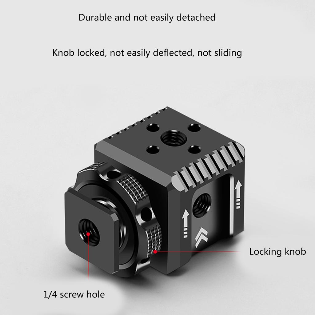 Triple Hot Shoe Extension Bracket 1/4'' Screw Adapter Extend Microphone Fill Light Monitor Magic Arm Camera Accessories