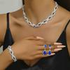 Winter Europäische und Amerikanische Accessoires Halsketten, Armbänder, Ohrringe, Sets, Dreiteilige Sets, Hochzeits-Abendkleider, Vielseitiger Schmuck