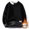 Men's Velvet Thick Knit Sweater - Autumn/Winter Round Neck Trendy Warmwear for Teen Students