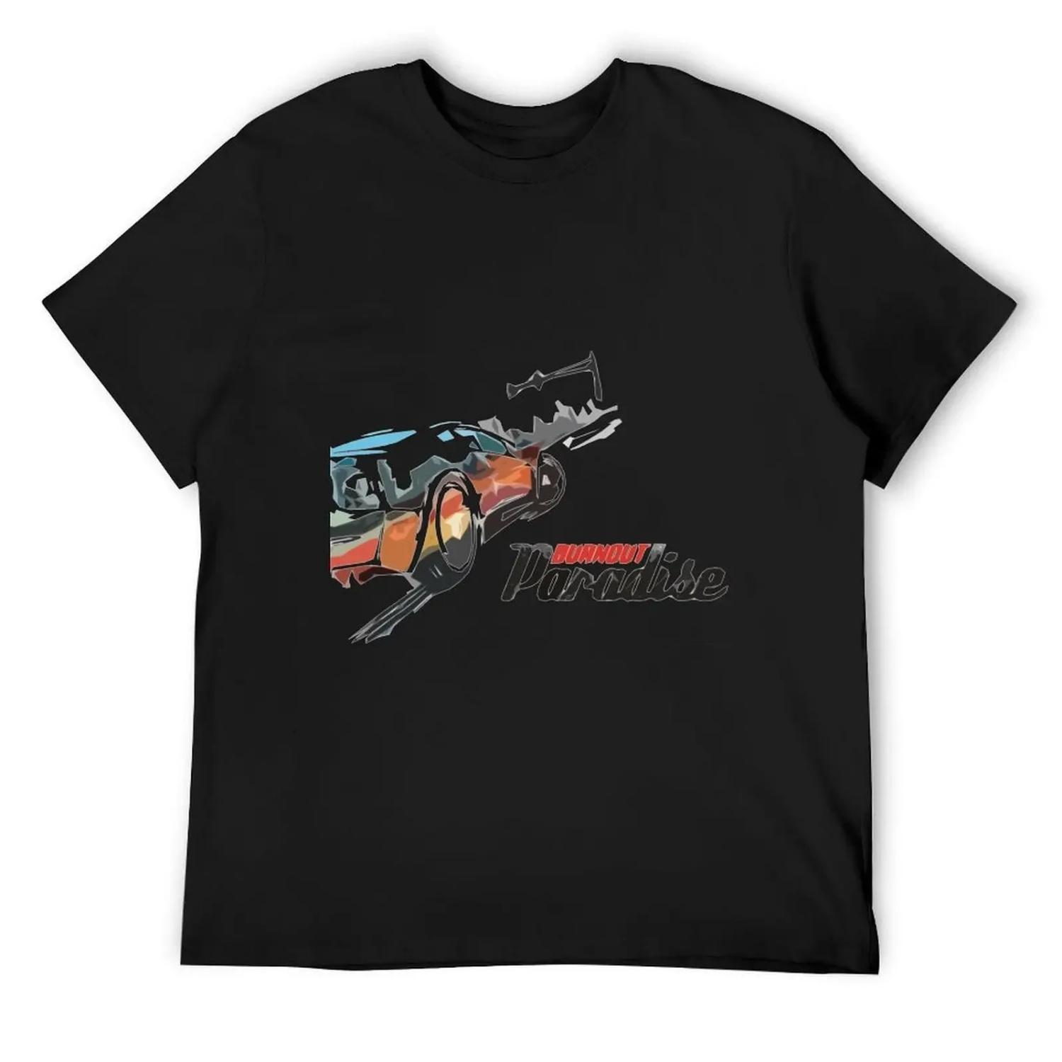 

Burnout Paradise Watercolour T-Shirt T-shirts man graphics topping Men s t-shirts XXXXXL чорний