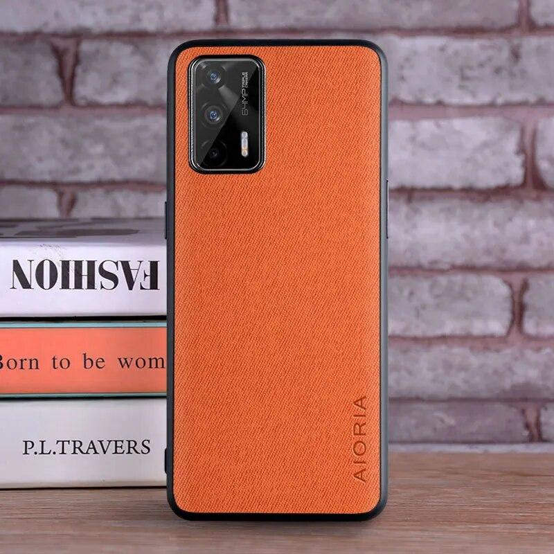 Case for OPPO Realme Q3 Pro 5G Coque Luxury Textile Leather Skin Soft Hard Phone Cover for Oppo Realme Q3 Pro Case Funda