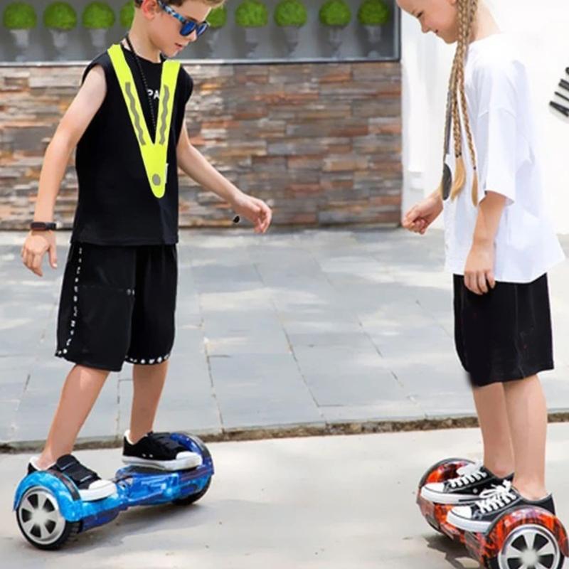 Outdoor Children Reflective Vest Students Polyester Safety Running Cycling Road V Shaped High Visibility Night Security