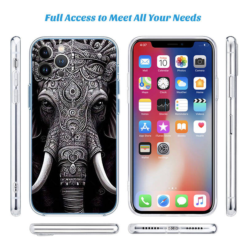 MH8 Animal Elephant Case for Motorola E7 G6 G7 G8 G9 Plus Power Play G10 G20 G04 E30 E40 E22 E20 E13 E15 G22 G23 G05 G75 G35 G55