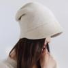 Damen 100% Reines Kaschmir Strickmütze - Lässig, Vielseitig, Einfarbig, Warmes Modeaccessoire