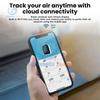 WiFi Air Quality Monitor 8-in-1 Triple-Gas Detection NDIR Sensor Real-Time CO₂ Temperature Humidity Tracking LCD Display Type-C