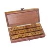 30Pcs/Set Alphabet Wood Stamp Set Wooden Box Multi-Purpose Stamp DIY Funny Work Regular Script DIY Handmade Letter Stamp