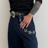 Hollow Out Metal Waist Chain Five-Pointed Punk Belt Chain Goth Star Pants Chain  Steet