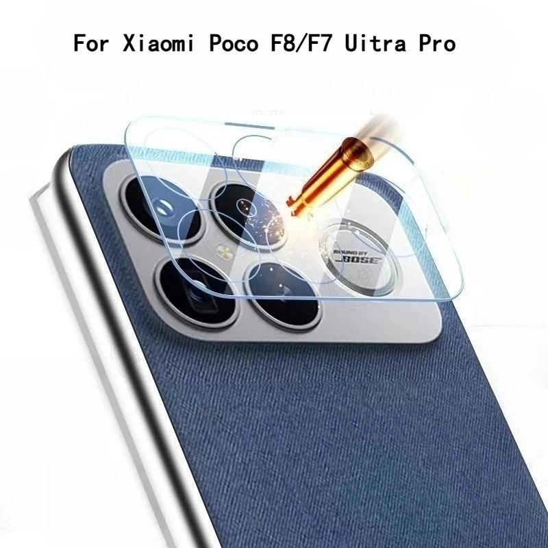 1~3 Sada Tvrzené Sklo Ochranná Fólie Kryt Objektivu Fotoaparátu Pro XiaomI Poco F8/F7 Pro Ultra Odolné proti poškrábání HD Rozlišení Skleněná Krytka Objektivu