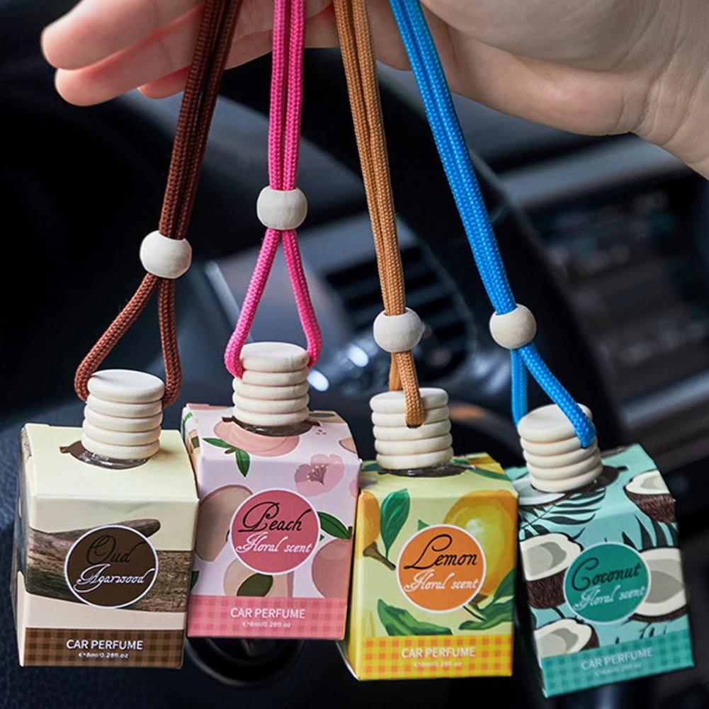 Long Lasting Fragrance Suitable Car Hanging Air Freshener Bottle for Car Home Office Bathroom Bedroom Car Interior Aromatherapy