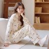 2025 Neues Damen Süßes Langarm-Pyjama-Set – Frühling/Herbst Zweiteiliger Cardigan und Hose
