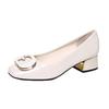 Super Soft Sole Single Shoes Autumn New High-quality Soft Leather Light Mouth Patent Leather Casual Shoes Low Heel Thick Heel Small Leather Shoes