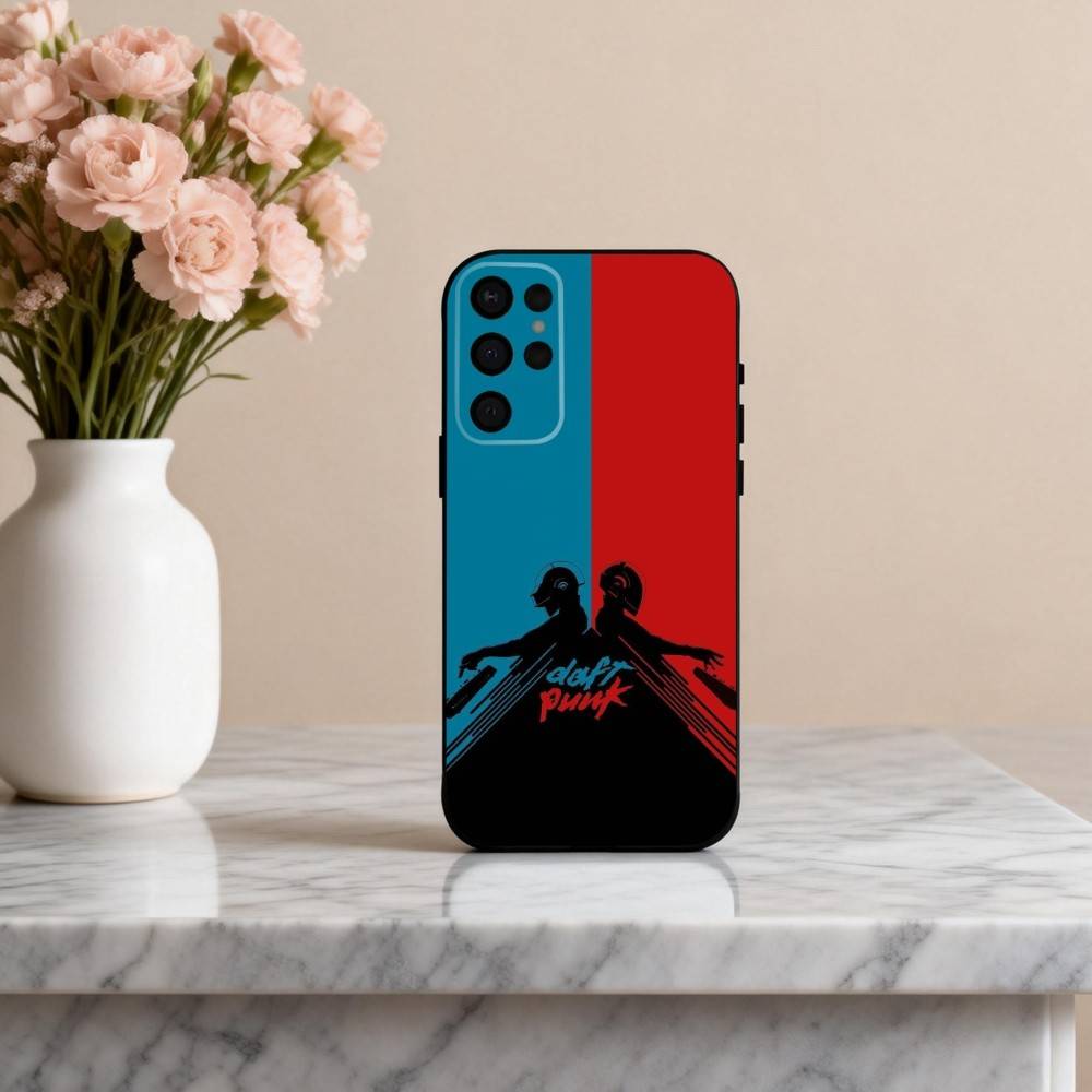 D-Daft-T P-Punk-K Phone Case For Samsung S25,24,23,22,30,21,10,9,Ultra,Plus,Lite,FE,4,5 G Soft Black Case