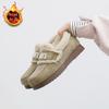 Velvet Cotton Shoes Girls 2024 New Winter Thickened Warm Retro Brown Cotton Shoes Platform Snow Boots BR092