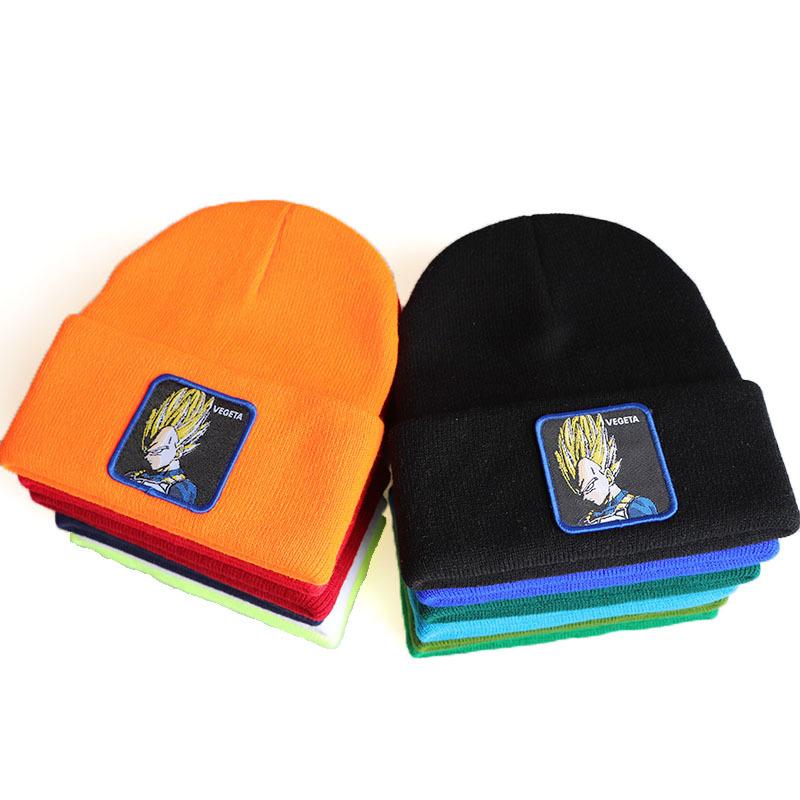 New anime cartoon character Dragon Ball Vegeta Vegeta Knitted hat, woolen hat, hip-hop ski pullover beanie