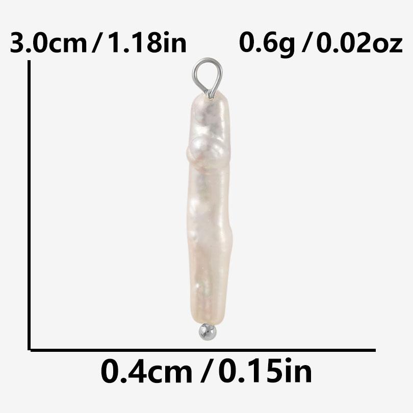 Silver Color Ring 2pcs White Real Natural Shell Pearl Charms For Jewelry Making Supplies Beach Summer Pendant DIY Earrings Bulk