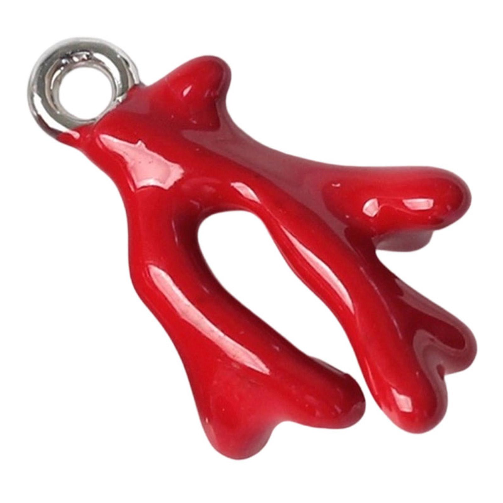 

Handcraft Corals Drop Charm for Necklaces Keychains Crafting Sturdy Alloy Jewelry Accessory серебряный