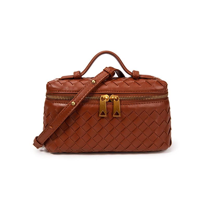 Geantă tip cutie de prânz crossbody la modă, țesută manual