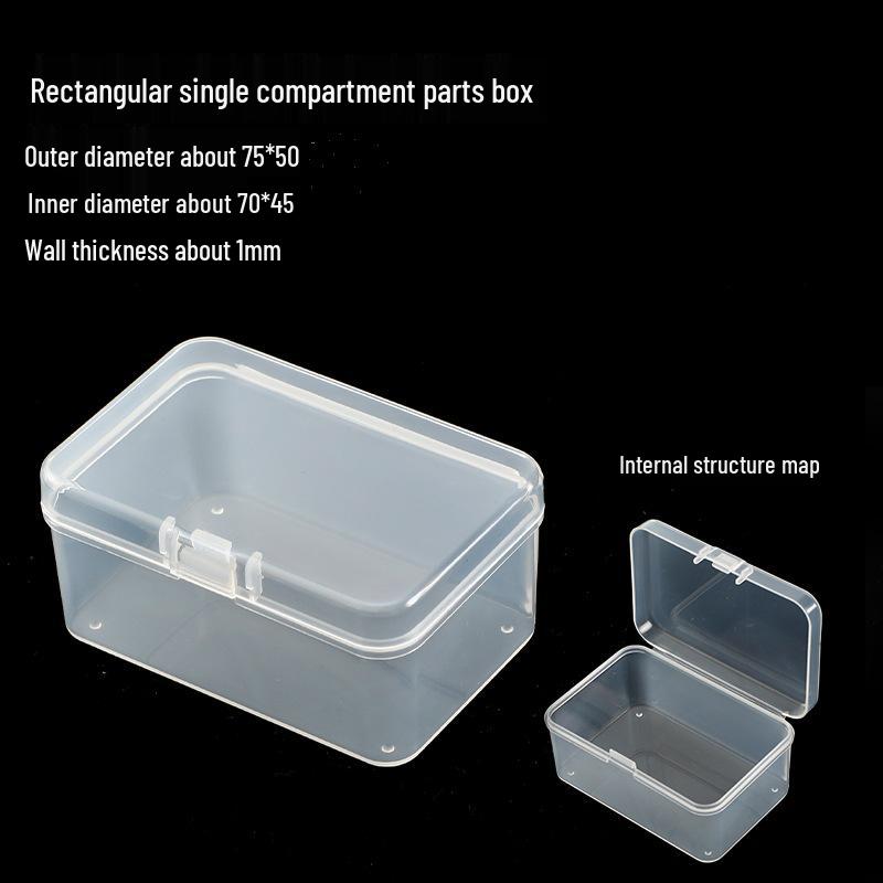 Clear Plastic Storage Box for Small Accessories and Jewelry