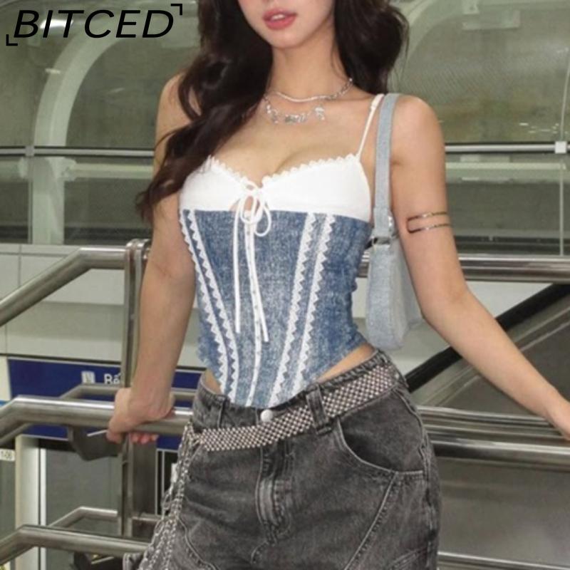 BITCED Spring Women's Solid-Color Slim-Fit Streetwear Fashion Halter Backless Tank Top